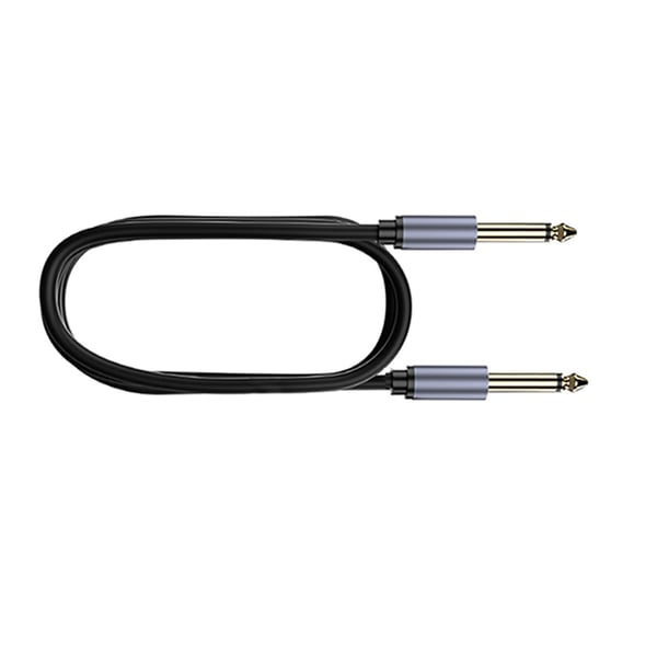 6.5mm til 6.5mm Skjermet Lydkabel Mono - Perfekt for Miksere, Gitarer, Keyboard og Lydsystemer 1 m