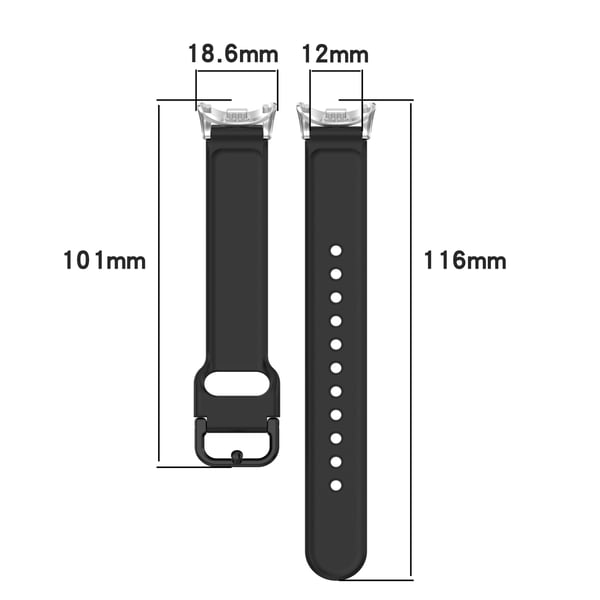 Silikonrem med spenne for Xiaomi Mi Band 8/9 - Komfortabel og stilig erstatningsrem Black