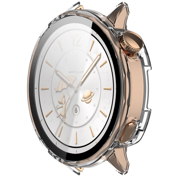 Beskyttelsesdeksel med integrert skjermbeskytter for OnePlus Watch 3 43mm - Transparent PC + Herdet Glass