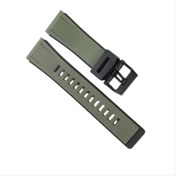 Silikonrem kompatibel med Casio GA2000, PRG-600, PRW-6600 og PRG-650 - 24mm bredde Green