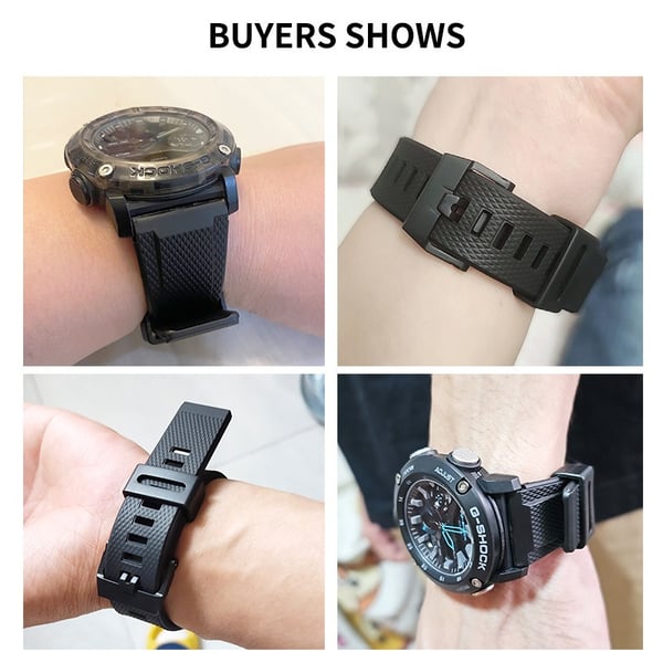 Silikonrem kompatibel med Casio GA2000, PRG-600, PRW-6600 og PRG-650 - 24mm bredde Green