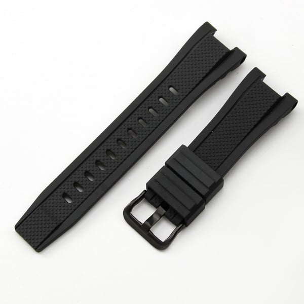 Musta silikoninen ranneke Casio GST-W300/400G/B100 -kelloihin