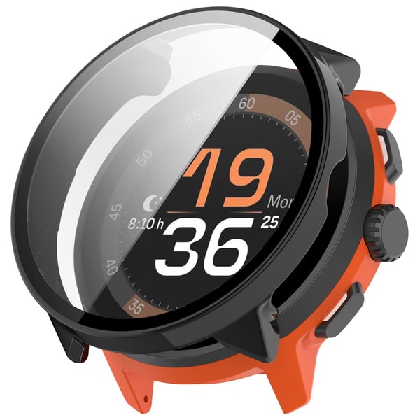 Beskyttelsesdeksel med integrert skjermbeskytter kompatibelt med Suunto Run - PC-materiale Black