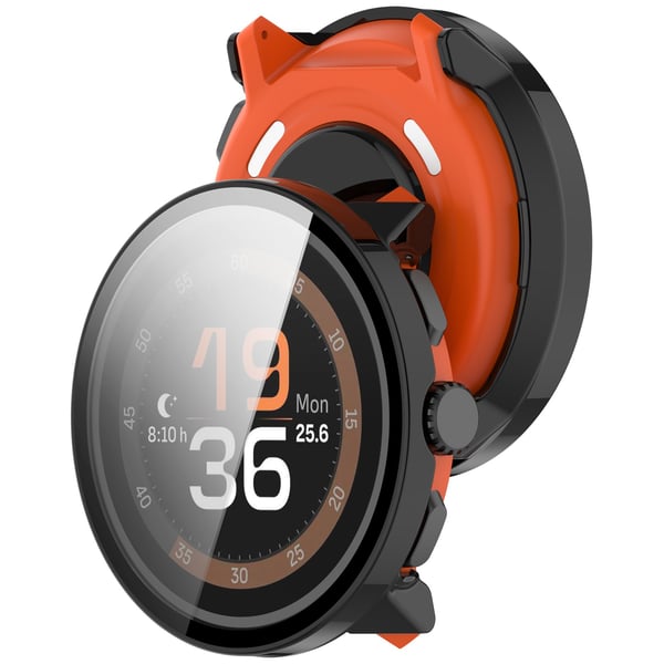 Beskyttelsesdeksel med integrert skjermbeskytter kompatibelt med Suunto Run - PC-materiale Black