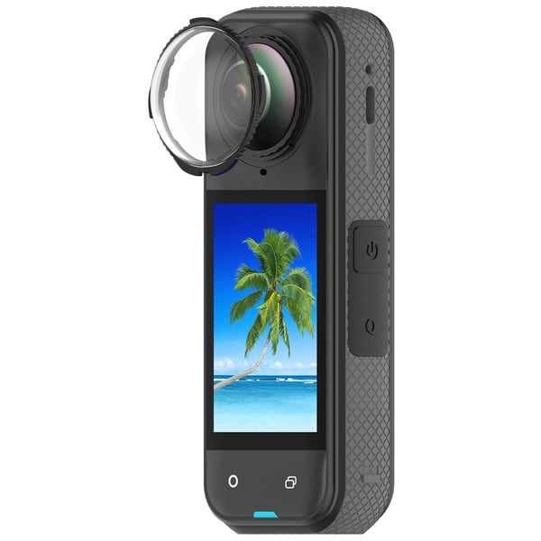 Optisk glassbeskyttelseslinse kompatibel med Insta360 X5 - Beskytt kameraets linse mot riper og støv Black