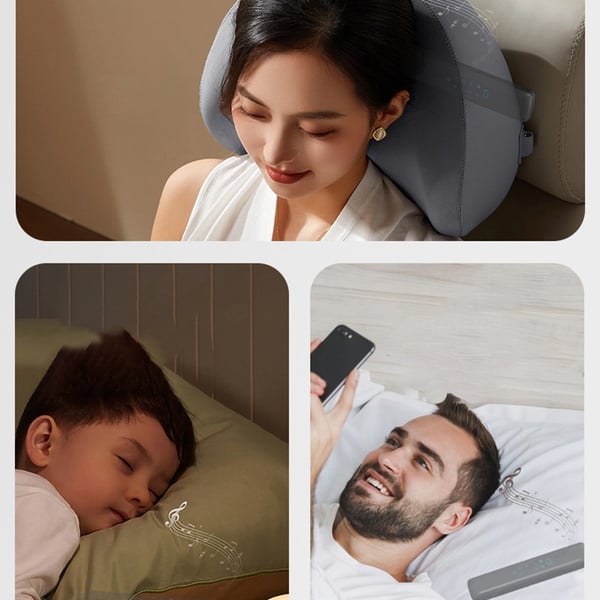 Bluetooth Søvn Høyttaler med Skjerm, Bluetooth, TF-Kortspiller og Innebygd Beinlednings White Noise Black