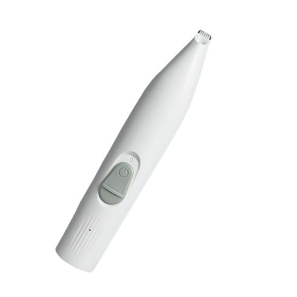 Pet Grooming Clipper - Mild Lav Støj Design til Pote, Øre og Ansigt - Ideel til Hunde og Katte White
