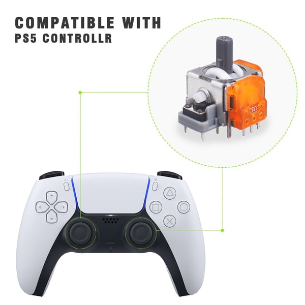 TMR Hall-joystick for PS5, 10-pakning - Presis og responsiv styring for spillopplevelsen