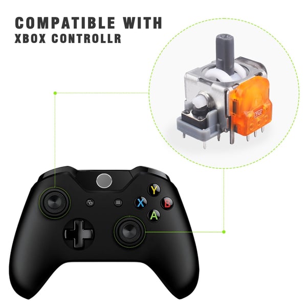 10-pak TMR Hall-effekt joystick for XBOXONE - Presis og lavt strømforbruk
