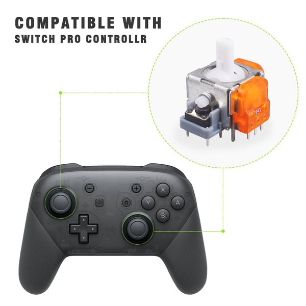 TMR Hall-joystick for Switch Pro, 10 stk - Lavt strømforbruk