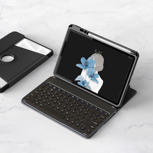 360° Roterende Bluetooth-tastaturdeksel med stativ og pennholder kompatibelt med Tab A9 Plus 11 (X210/X216)