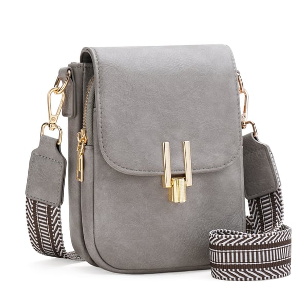 Tyylikäs leveä olkahihna naisten crossbody-puhelinlaukku – monipuolinen ja käytännöllinen Grey