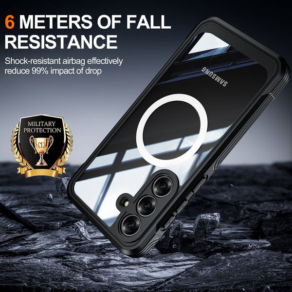 9H Herdet Glass Skall med Magnetisk Feste for Samsung Galaxy S25 FE - Optimal Beskyttelse og Funksjonalitet
