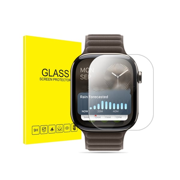 Skjermbeskytter for iWatch 10 (46mm) - 2-pakning med enkel installasjonsramme