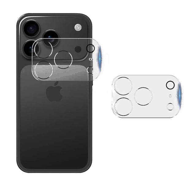 Täysin peittävä 3D-kameran linssinsuojus iPhone 17 Pro -puhelimelle, jossa on valaiseva kehys, 2 kpl Täysin peittävä 3D-kameran linssinsuojus iPhone 17 Pro -puhelimelle, jossa on valaiseva kehys, 2 kpl