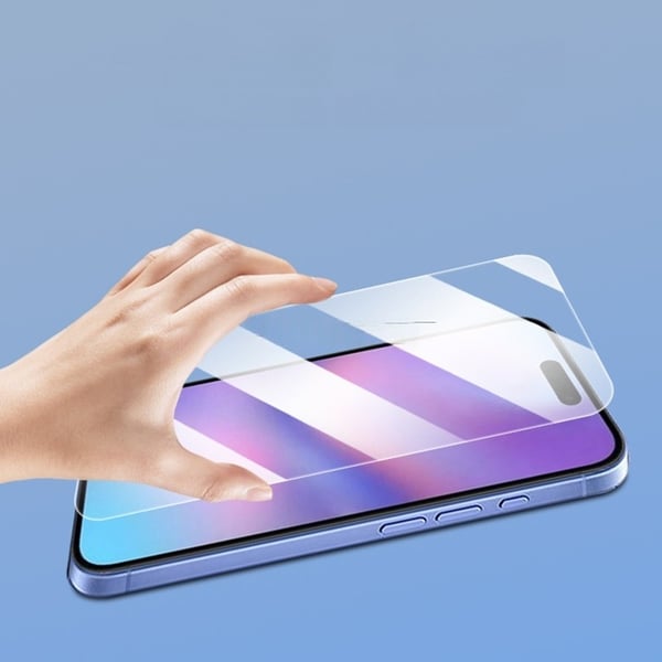Buet skjermbeskytter i herdet glass for Apple iPhone 17 - 2 stk, klar og fingeravtrykksikker