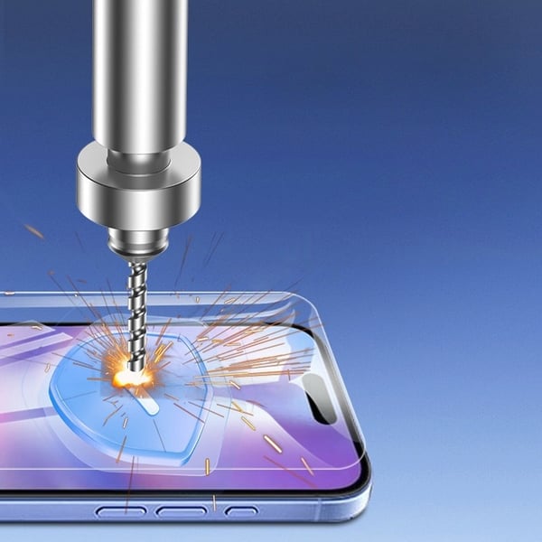 Buet skjermbeskytter i herdet glass for Apple iPhone 17 - 2 stk, klar og fingeravtrykksikker