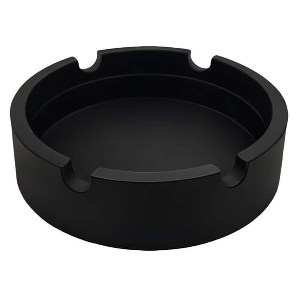 Rund silikon askebeger varmebestandig for hjem, kontor, bar og hotell Black Rund silikon askebeger varmebestandig for hjem, kontor, bar og hotell Black