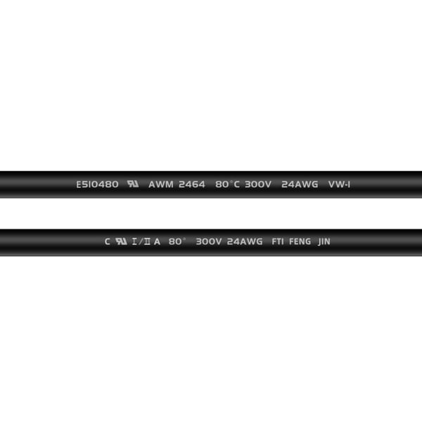 Svart UL2464 18AWG 8-Kjerne Multi-Kjerne Kabel - 1 Meter: Fleksibel og Pålitelig