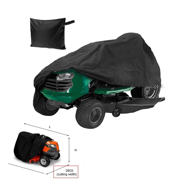 Vedenpitävä ruohonleikkurin suojus - 210D Oxford -kangaspölysuoja traktoreille Black XXL