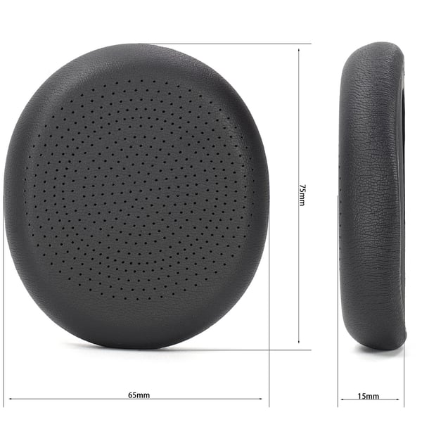 2 stk Svarte Perforerte Øreputer Hodebåndpute Kompatibel med Logitech H800 Trådløst Headset