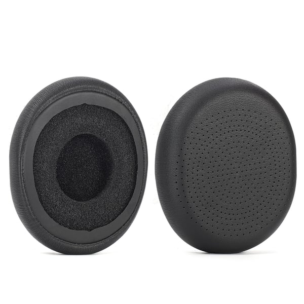 2 stk Svarte Perforerte Protein Leather Erstatningsøreputer Kompatibelt med Logitech H800 Trådløst Headset