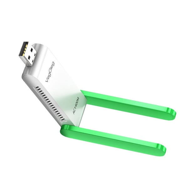 1400 Mbps Dual Band WiFi 6 USB Trådløs Adapter - Høyhastighets Hvitt Nettverkskort