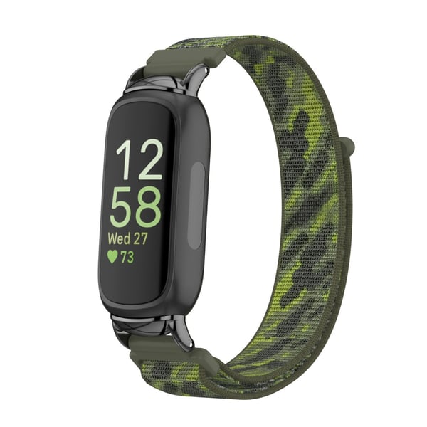 Nylon Loop -kiinnityshihna, yhteensopiva Fitbit Inspire 3:n kanssa - Saatavana useita värejä Green