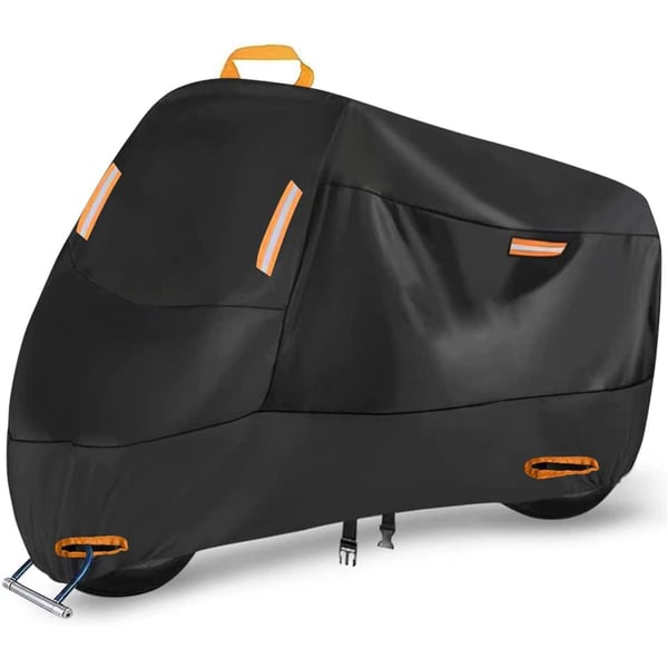 Vanntett motorsykkeldeksel - 190T polyester, sølvbelagt, regn- og støvbeskyttelse XXL