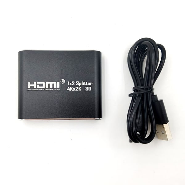 HDMI-splitter 1x2 for 2 skjermer 3D / 4K / 1080p