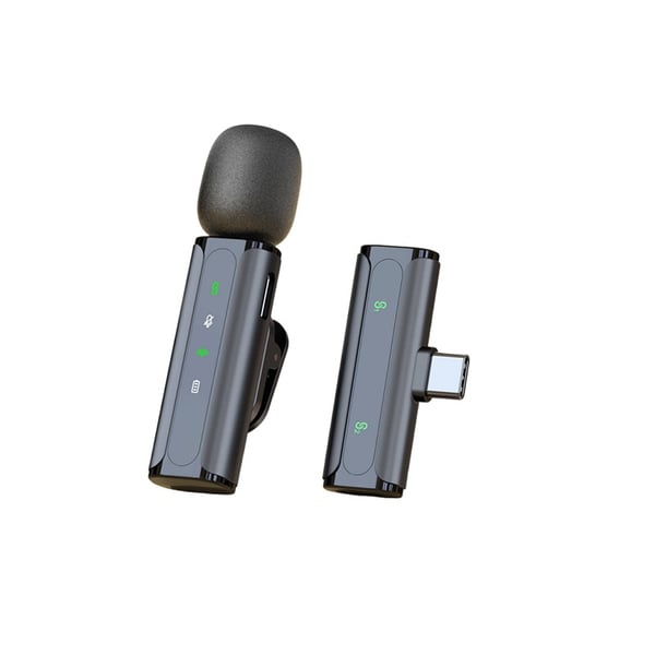 Langaton Lavalier-mikrofoni, Type-C Clip-on Omnidirectional -kondensaattorimikrofoni suoratoistoon ja äänitykseen