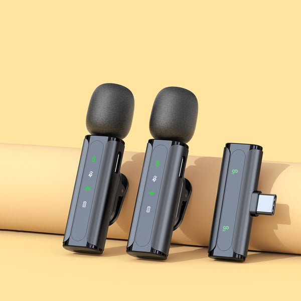 Langaton Lavalier-mikrofoni, Type-C Clip-on Omnidirectional -kondensaattorimikrofoni suoratoistoon ja äänitykseen
