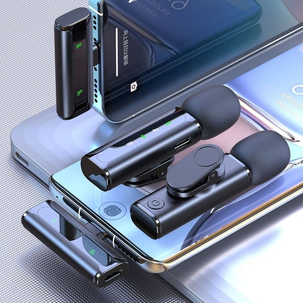 Langaton Lavalier-mikrofoni, Type-C Clip-on Omnidirectional -kondensaattorimikrofoni suoratoistoon ja äänitykseen