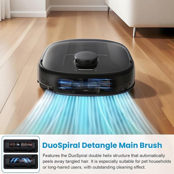 17 Deler Tilbehørssett Kompatibelt med Eufy RoboVac E28 Omni/E25 Omni - Hovedbørster, Sidebørster, Støvposer
