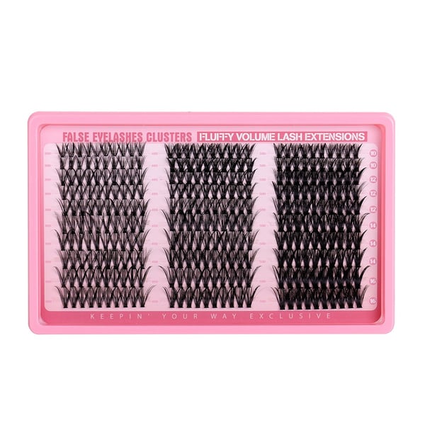Falske Øjenvipper Klynge Kit: 30D+40D+50D Blandede Volume Vipper, Naturligt Look