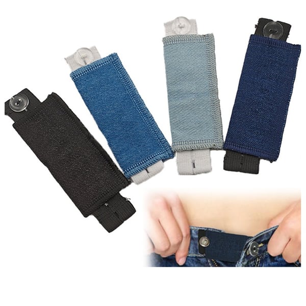 Avtakbar linningforlenger (4-pakning) for jeans og bukser