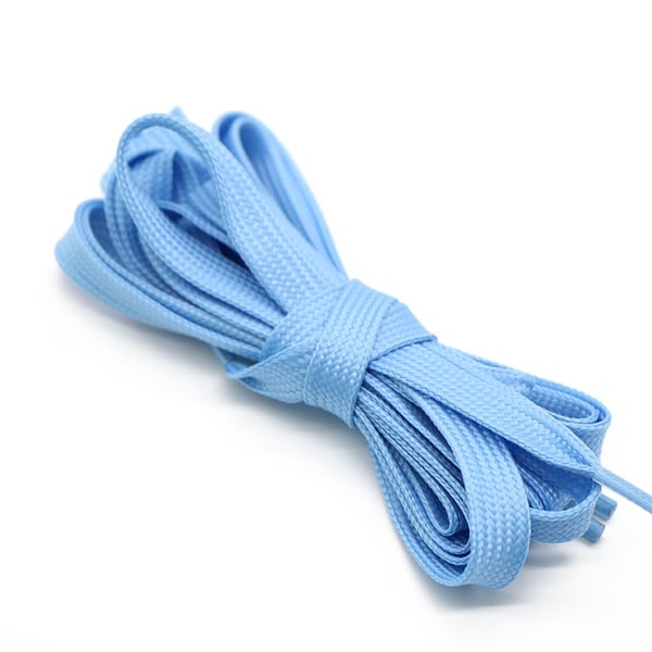 120cm Hohtavat Litteät Kengännauhat 6-7 Reikäparille - Sininen Polyesteri Blue