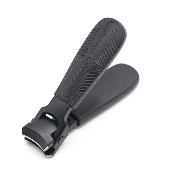 Negleklipper i rustfrit stål med stor åbning - Anti-stænk design til tykke negle Black Negleklipper i rustfrit stål med stor åbning - Anti-stænk design til tykke negle Black