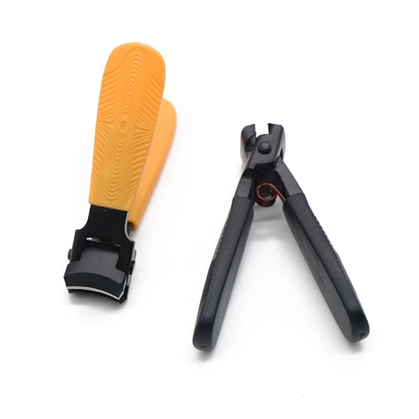 Negleklipper i rustfritt stål med stor åpning - Anti-sprut design for tykke negler Black