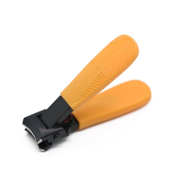 Negleklipper i rustfritt stål med stor åpning - Anti-sprut design for tykke negler Orange