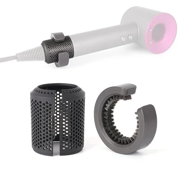 Hårtorkfilter med rengöringsborste kompatibelt med Dyson HD15 HD01 HD03 HD07 – reservdel med dammskydd och nätet DarkGrey