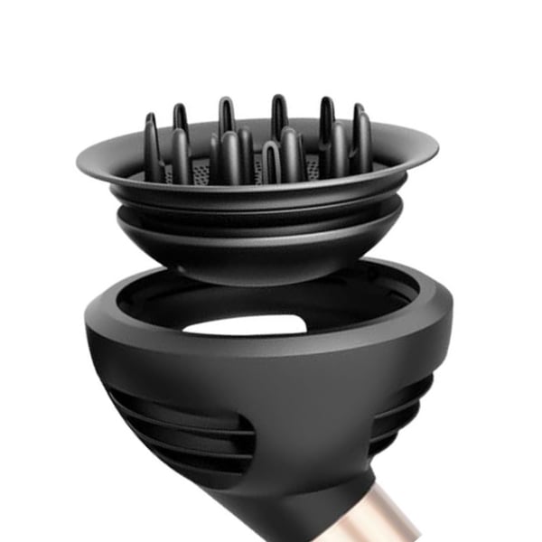 Dobbeltlags Diffuser Attachment Kompatibel med Dyson Airwrap HS01/05 Krøllejern, Grå ABS