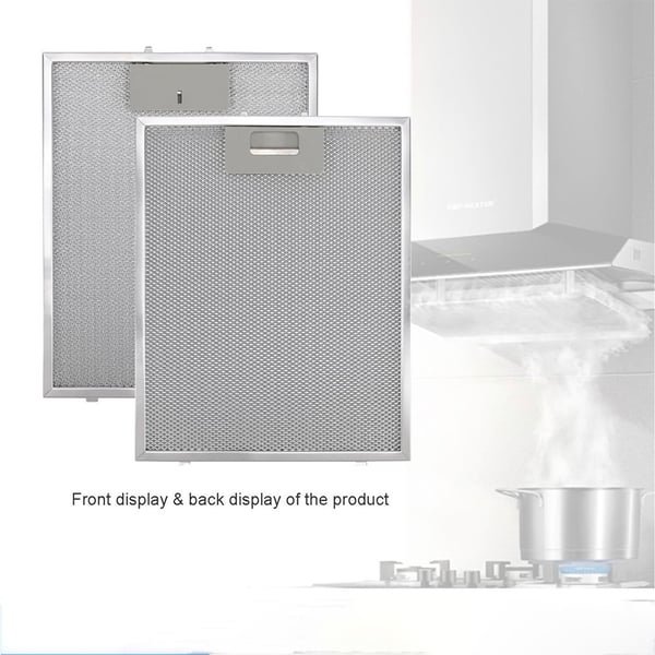 4-pak aluminium & aktivt kul emhættefilter kompatibelt med Whirlpool W10169961A, Ikea, Jenn Air