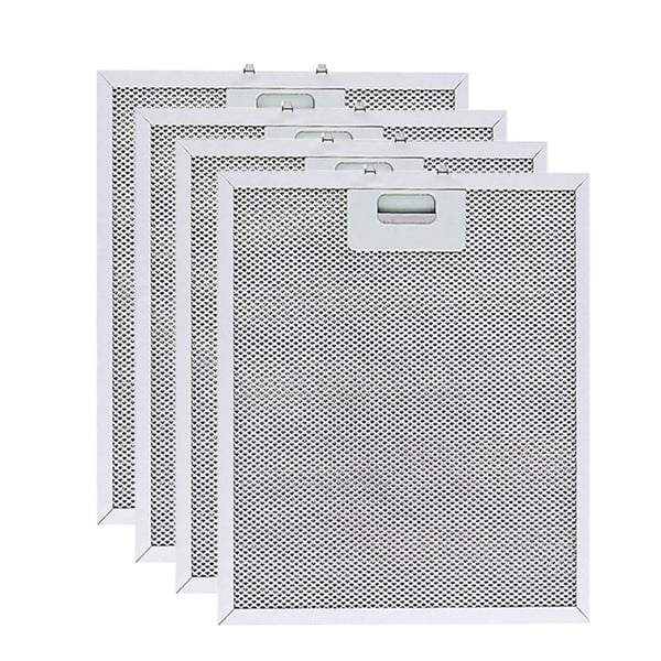 4-pakke aluminium og aktivert karbonfilter for kjøkkenvifte kompatibel med Whirlpool W10169961A, Ikea, Jenn Air