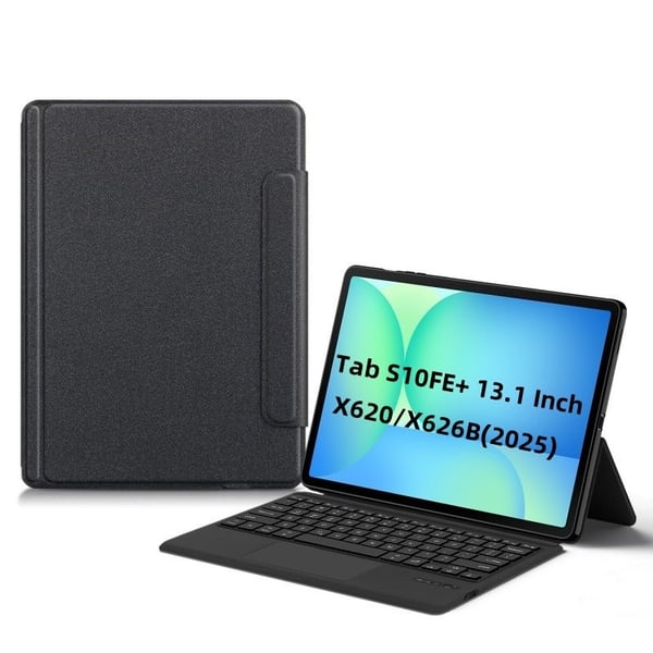 2-in-1 kosketuslevynäppäimistökotelo, yhteensopiva Tab S10 FE+ 13.1 tuuman (SM-X620/X626B 2025) kanssa - Bluetooth-näppäimistön suojakotelo