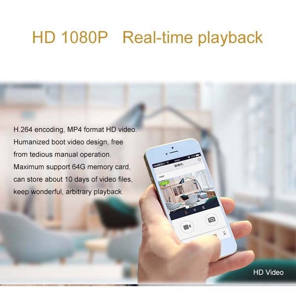 Mini Lett WiFi-kamera: Trådløs, Enkel Installasjon, 1080P HD, Nattsyn, Perfekt for Hjemme- og Kjæledyrovervåking