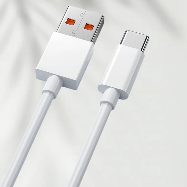 2-pakning 120W USB Type-C hurtigladekabel kompatibel med Xiaomi, 6A høy effekt datakabel 2 m