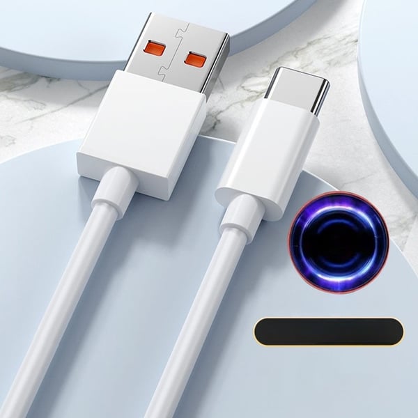 2-pakning 120W USB Type-C hurtigladekabel kompatibel med Xiaomi, 6A høy effekt datakabel 1.5m