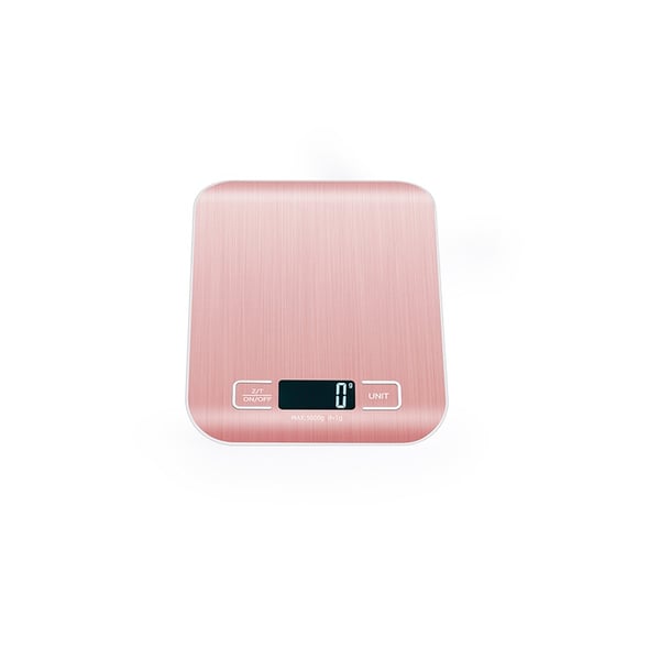 Rose Gull Kjøkken Elektronisk Vekt med Tareringsfunksjon og Batteri Inkludert 10kg/1g