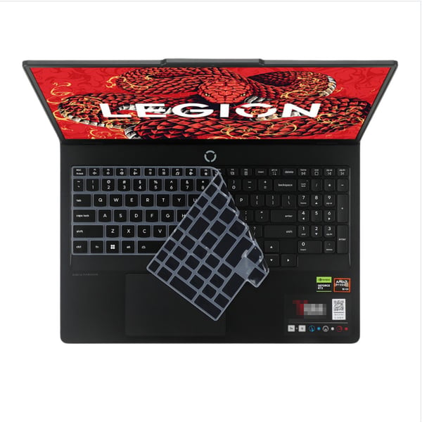 Silikon Tastaturbeskytter kompatibel med 2025 Lenovo Legion R9000P, R7000, Y7000P - Støvtett og Vanntett Black